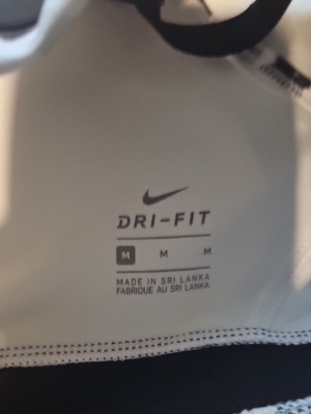 Nike White Floral-Print Sports Bra with Black Band - Picture 3 of 3